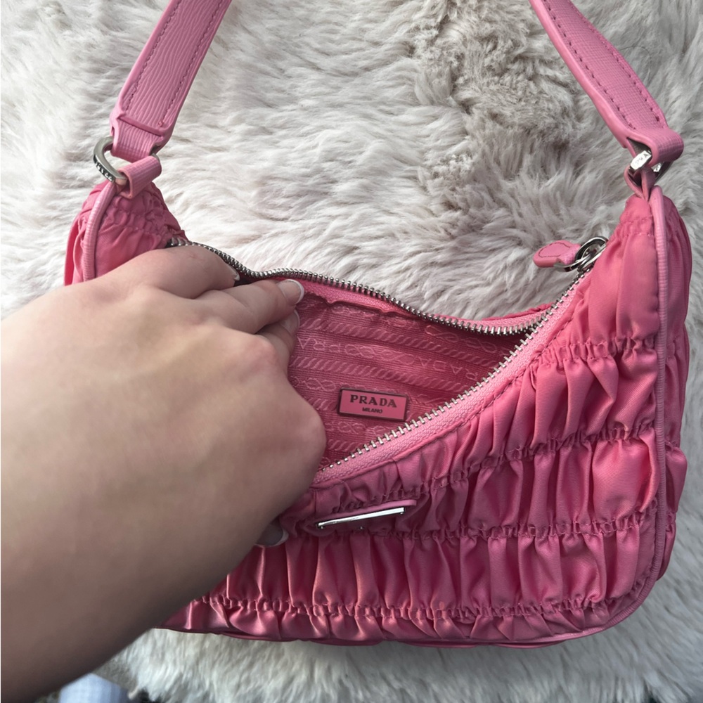 PRADA Hobo Tessuto Gaufre with Saffiano Mini - Picture 3 of 4